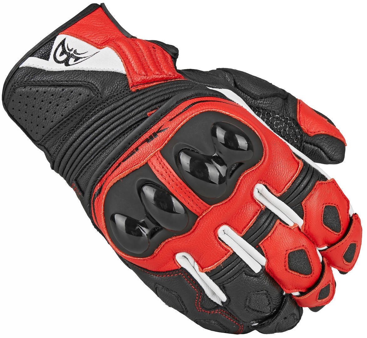 Berik Sprint Motorfiets handschoenen, zwart-rood, XS