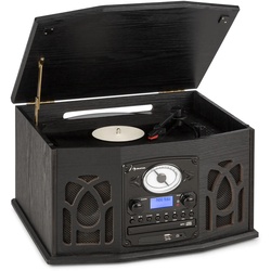 NR-620 DAB Stereoanlage Holz Plattenspieler DAB+ CD-Player schwarz
