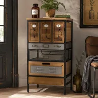 Mendler Apothekerkommode 85 x 46 x 35 cm Braun