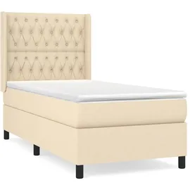 vidaXL Boxspringbett 90 x 190 cm Creme
