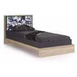 xl moebel gmbh Kinderbett Kindermöbel Garnitur Kinderzimmer Bett Holz Grau Set 7tlg