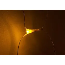 Nipach LED Lichternetz 128er warmweiß 3x3m Timer Kabel grün BA11753 - Grün