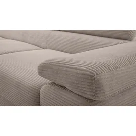 ax living Eckcouch Cord 2-Sitzer Beige