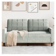 vidaXL 2-Sitzer-Sofa Hellgrau 140 cm Samt