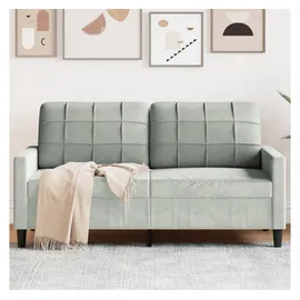 vidaXL 2-Sitzer-Sofa Hellgrau 140 cm Samt