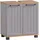 Schildmeyer Waschbeckenunterschrank Jelda 59,8 x 62,4 x 32,6 cm Platingrau/Eiche