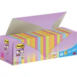 3M Post-it Haftnotizen Super Sticky Z-Notes 20 + 4 76 x 76 mm, 20+4 farbig sortiert: blau, pink, gelb, orange