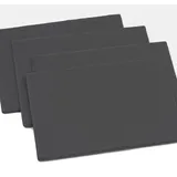 Hausleben 4er Set Schieferplatte rechteckig 35x25 cm – Servierplatte aus Naturschiefer – Antirutsch, lebensmittelecht, modern – Ideal für K...