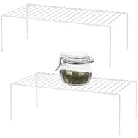 Qiwode Küchenschrank Organizer, Draht Schrankregal, Küchenregal Organizer für Schrank,