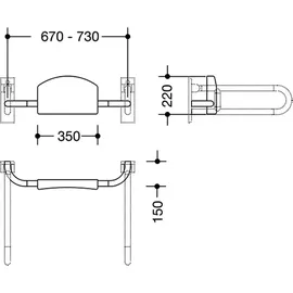 Hewi Serie 477/801 Rückenstütze 801.51.900 99 reinweiß