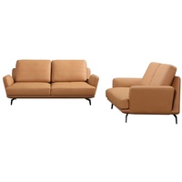 JVmoebel Sofa Sofagarnitur 3+2 Sitzer Ledersofa Couch Wohnlandschaft Garnitur, Made in Europe beige