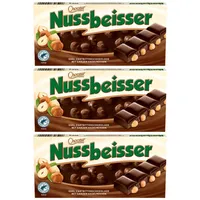 3x 100g (300g) Nussbeisser edel - Zartbitter mit ganzen Haselnüssen