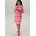 Aniston SELECTED Blusenkleid Ornamenten-Muster Pink/Weiß 36