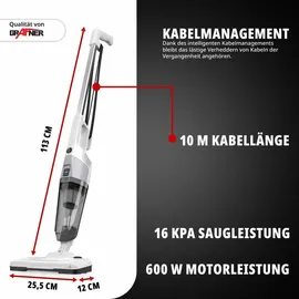 Grafner 2in1 Power Stiel Staubsauger mit Hepa Filter PS11101