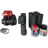 poolomio Bypassventil-Set Premium für Pool Wärmepumpen 50 mm