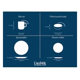 CreaTable Sierra Nevada Kombiservice 8-tlg. grau