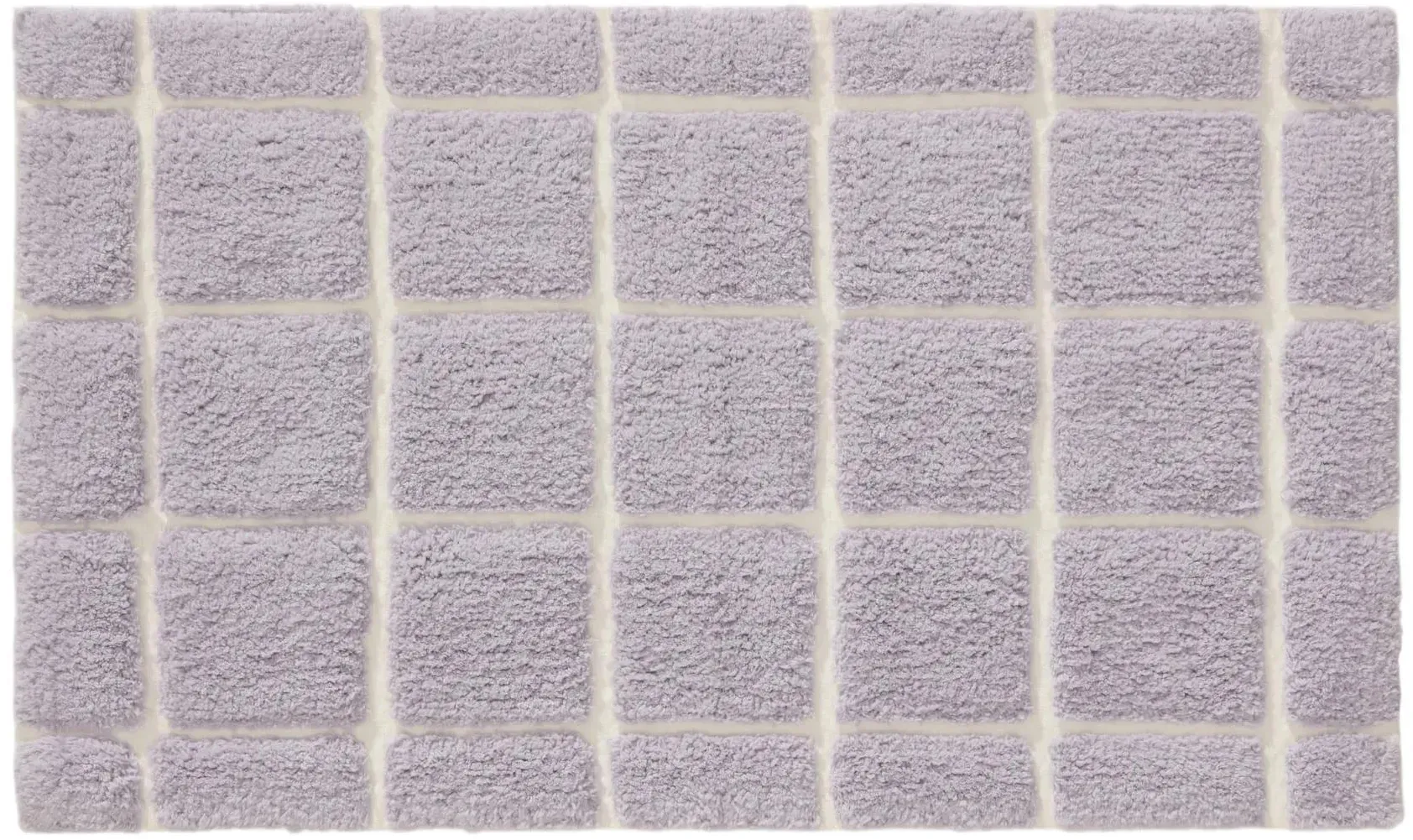 - Badteppich für Badezimmer - Badematte Noa Lila/Weiß 70x120 cm