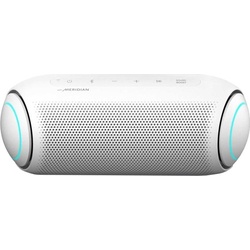 LG XBOOM Go PL5 W weiß Lautsprecher Bluetooth 20 Watt IPX5 (18 h, Akkubetrieb), Bluetooth Lautsprecher, Weiss