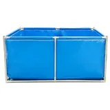 Außenlagertank Segeltuch Fischteich, Fischteich aus PVC-Canvas, faltbarer Wasserspeichertank, Aquakulturbecken mit Rahmen, Fischteich im Freien zur Koi-Zucht und Gartenbewässerung (1 x 1 x 0,5 m)