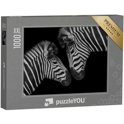 puzzleYOU Puzzle Puzzle 1000 Teile XXL „Vertrauen: Zebra-Jungtier und seine Mutter“, 1000 Puzzleteile, puzzleYOU-Kollektionen Zebras, Tiere in Savanne & Wüste