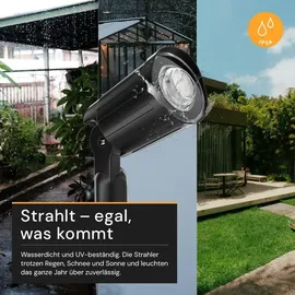 LUXULA Solarleuchte schwarz 5 W 3000K 200 lm 4er Set