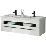 furn.design Doppelwaschtisch 120 x 43 cm