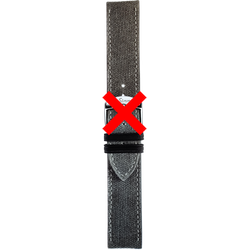 Sinn Canvas-Leder 20mm/20mm BK5220-5001-400A - grau