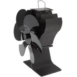 6-flügeliger Ofenventilator, Schwarz, Mit Automatischer Startfunktion, Hitzebeständig, Wärmebetrieben, Für Den Hausgebrauch, 152 Mm