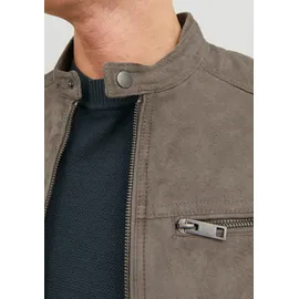 JACK & JONES JJEROCKY in Kunstlederoptik mit Reißverschlusstaschen", Herren, Gr. S bis XL - für Männer - Größe S - grau - S