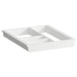 LAUFEN Space Ordnungssystem H4954071606311 32x4,5x37,4cm, für große Schubladen, weiß
