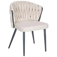 Livetastic Stuhl, Beige, Metall, Textil, Füllung: Schaumstoff, Rundrohr, 44x80x46 cm, Esszimmer, Stühle, Esszimmerstühle, Vierfußstühle