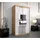 abiks möbel Schwebetürenschrank MADRYT 120 x 200 x 62 cm Weiß