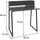 Mendler Konsolentisch HWC-K69 82x51x0 cm schwarz
