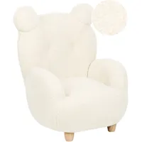Kindersessel Teddy-Optik cremeweiß Tierform Bär MELBU