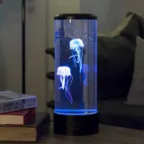 ISAKEN Lava Lamp LED, Quallen Lampe Lavalampe Aquarium Lampe, mit Farbwechselnden Lichteffekten, Dekoration für Home Office Geschenk für Männer Frauen Kinder