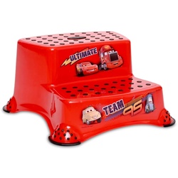 Lorelli Kinder Badhocker, zweistufig, Tritthocker, Gummi-Noppen, rutschfest rot