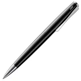 Lamy studio pianoblack Kugelschreiber – universeller Kuli in elegantem Gehäuse aus Edelstahl – mit propellerförmigem Clip – inkl. Großraummine M 16 in Stichbreite M in schwarz