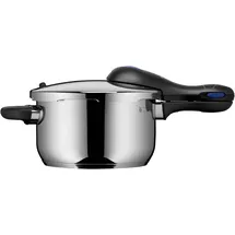 WMF Schnellkochtopf »Perfect Plus«, Cromargan® Edelstahl Rostfrei 18/10, (1 tlg.), Abnehmbarer Deckelgriff, silberfarben