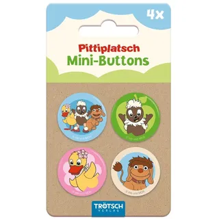 Trötsch Verlag Trötsch Unser Sandmännchen Mini-Buttons 4er Set Pitti und Freunde