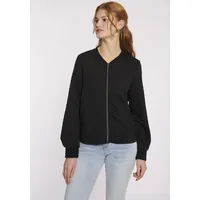 HaILY’S Sweatjacke "LS P JK Ke44ndra", Damen, Gr. XS, schwarz, Sweatware, Obermaterial: 98% Polyester, 2% Elasthan, unifarben, regular fit normal, Rundhals, Sweatjacken Sweatjacke