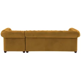Home Affaire Chesterfield-Sofa HOME AFFAIRE "New Castle L-Form", gelb (mustard), B:255cm H:72cm T:171cm, Sofas, hochwertige Knopfheftung in Chesterfield-Design, B/T/H: 255(171/72)