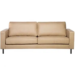 3-Sitzer Sofa Lederoptik beige SAVALEN