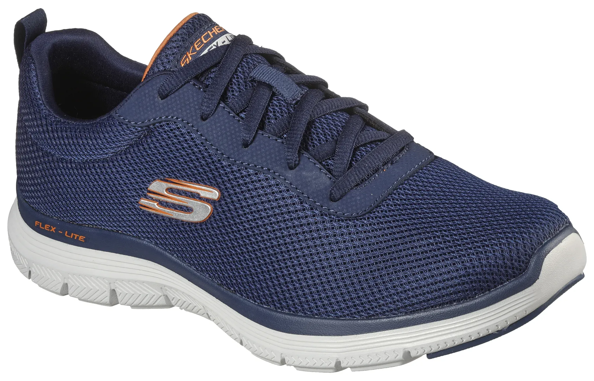 Sneaker SKECHERS "FLEX ADVANTAGE 4.0-PROVIDENCE" Gr. 48,5, blau (navy, kombiniert) Herren Schuhe Stoffschuhe für Maschinenwäsche geeignet, Freizeitschuh, Halbschuh, Schnürschuh