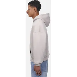 dropsize HEAVY OVERSIZE EMBO ZIPPER HOODIE Herren Grau M