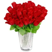 Relaxdays 288 x Kunstrosen rot,