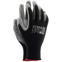 OEM Reis Rtepobs8 Schutzhandschuhe, Schwarz-Grau, 8