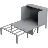 xixiworkshop Schrankbett, Wandbett mit Lattenrost, Wandklappbett, vertikales Schrankbett mit Lattenrost, Jugendbett, weiß, 90x200 cm (Grau)
