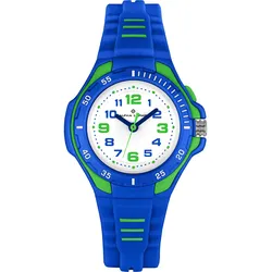 Quarzuhr ALPHA SAPHIR, blau, Armbanduhren, Kinder, Armbanduhr, Kinderuhr, analog, Beleuchtung, ideal auch als Geschenk