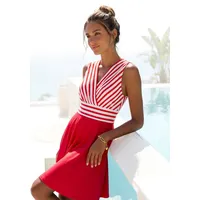 LASCANA Sommerkleid Gestreift Rot/Weiß 34