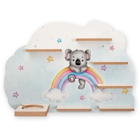Tonie Regal „Koala Rainbow“ - für Toniebox  &  Tonies; inkl. 40 Metallplättchen